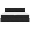 vidaXL Ottomani voodiraam madratsitega, must, 180x200 cm, samet