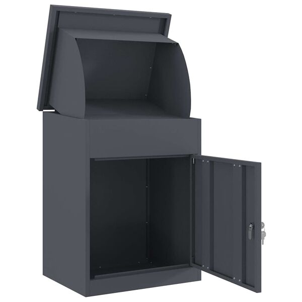 vidaXL Pakiautomaat ladustamisega Antratsiit 47.5 x 38 x 59 cm Teras