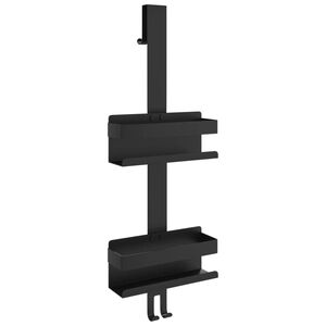 vidaXL riputatav duširiiul, matt must, harjatud roostevaba teras