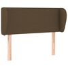 vidaXL voodipeats servadega, tumepruun, 93x23x78/88 cm, kangas