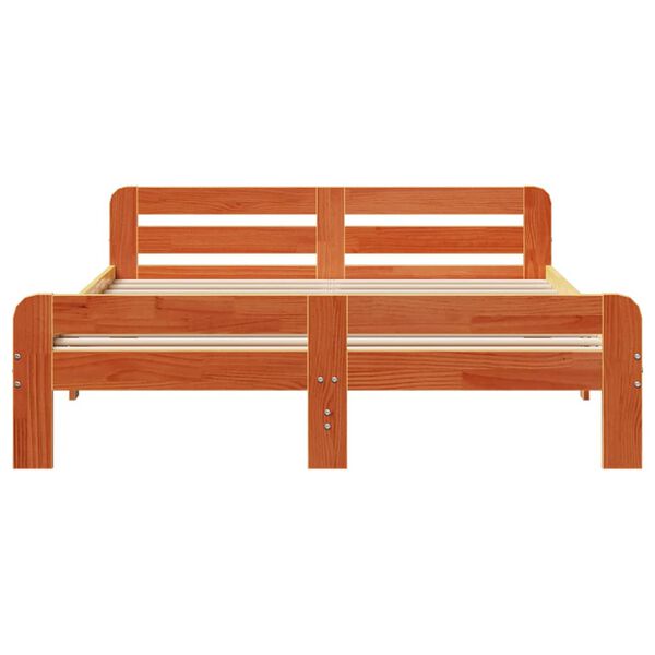 vidaXL voodiraam ilma madratsita, vahapruun, 160 x 200 cm, m&auml;nnipuit