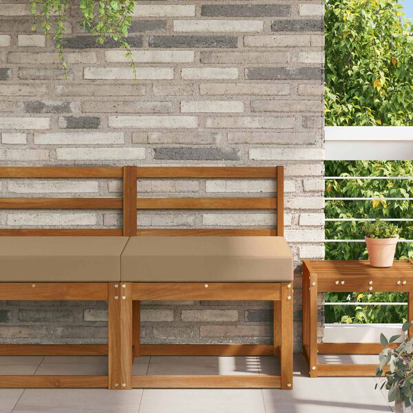 vidaXL V&auml;lim&ouml;&ouml;blitugi patja Pruunikashall 60 x 60 x 8 cm Pol&uuml;ester