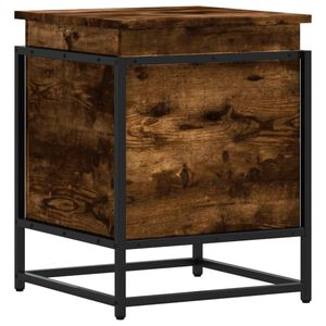 vidaXL kaanega hoiukast, suitsutatud tamm, 40x40x51,5 cm, tehispuit