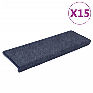 vidaXL trepimatid 15 tk 65 x 21 x 4 cm tumehall ja sinine ristk&uuml;likukujuline serv