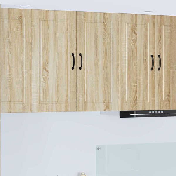 vidaXL K&ouml;&ouml;gikapp riiuliga uksega Sonoma tamm 80 x 31 x 80 cm Tehispuit