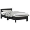 vidaXL Voodi raam Must tamm 203 x 95 x 70 cm Tehispuit