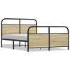 vidaXL metallist voodiraam ilma madratsita Sonoma tamm 137x190 cm