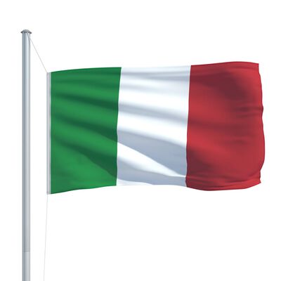vidaXL Itaalia lipp ja lipumast, alumiinium, 6,2 m