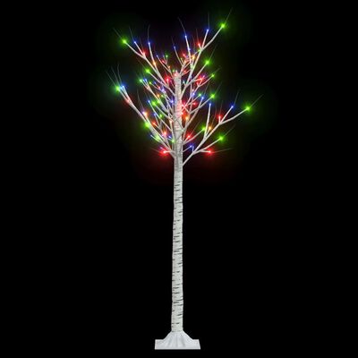 vidaXL jõulupuu 140 LEDi 1,5 m, värviline paju, tuppa/õue