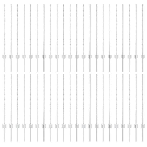vidaXL Aiapostid 88 pcs Hõbedane 140 cm Teras