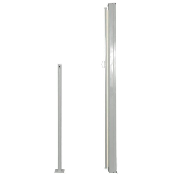 vidaXL lahtitõmmatav külgsein, 160 x 500 cm, kreemjasvalge