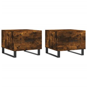vidaXL kohvilaud, 2 tk, suitsutatud tamm, 50 x 50 x 40 cm, tehispuit