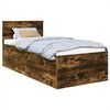 vidaXL Voodi raam peaga Suitsetatud tamm 75 x 190 cm Tehispuit
