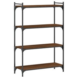 vidaXL raamaturiiul 4 korrust, pruun tamm, 80x30x120 cm, tehispuit