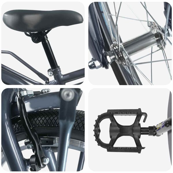 vidaXL Laste Bike 18 Tolli 5-7 aastastele Tumehall