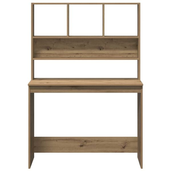 vidaXL riiulitega kirjutuslaud, k&auml;sit&ouml;&ouml;tamm, 102x45x148 cm, tehispuit