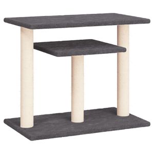 vidaXL kassi kraapimispuu platvormidega, tumehall, 62,5 cm