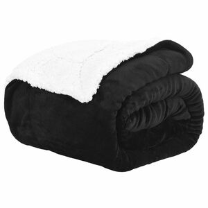 vidaXL Pleed Must 130 x 150 cm 1 kg Fliis