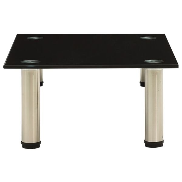 vidaXL telerialus must 40 x 35 x 17 cm karastatud klaas