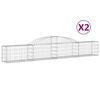 vidaXL kaarekujulised gabioonkorvid 2 tk, 300x30x40/60 cm, raud