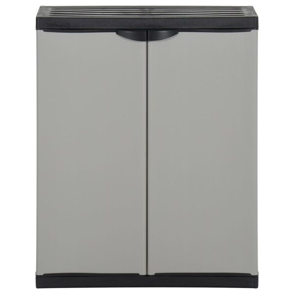 vidaXL aia prügikast, hall ja must, 68 x 40 x 85 cm, PP