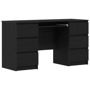vidaXL Laud Must tamm Tehispuit 140 x 50 x 76 cm