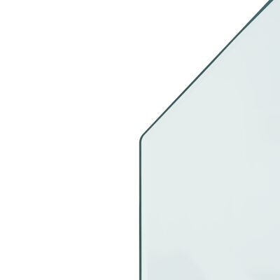 vidaXL kaminaesine klaasplaat, kuusnurk, 80x50 cm