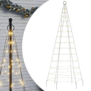 vidaXL LED j&otilde;ulupuu, soe valge, 200 LEDi, 180 cm