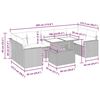 vidaXL 8-osaline aiadiivani komplekt patjadega, beež, pol&uuml;rotang