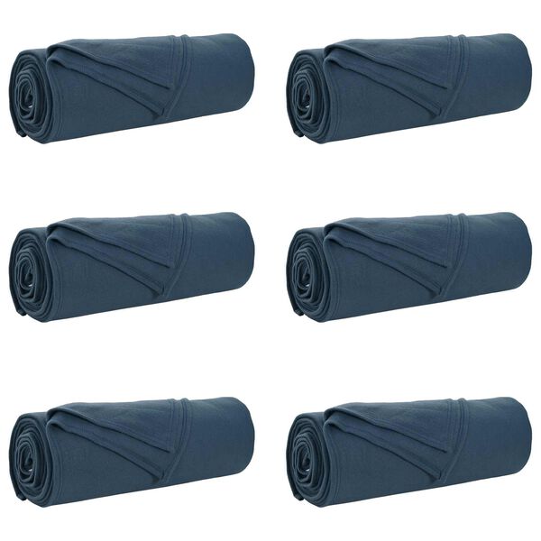 vidaXL Viskab tekid 6 pcs Tumesinine 350 x 270 cm Fliis