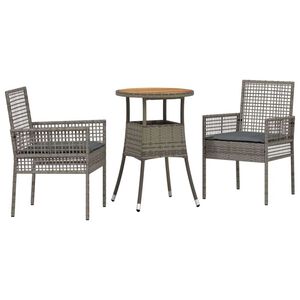 vidaXL Aia s&ouml;&ouml;gilaudade komplekt 3 pcs Hall pol&uuml;rotang