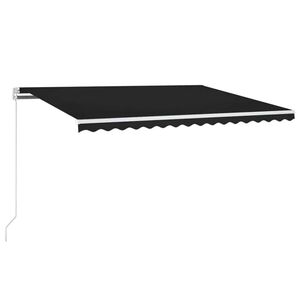 vidaXL automaatne varikatus LEDi ja tuuleanduriga 450x300 cm tumehall