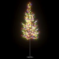vidaXL jõulupuu 600 LEDi, värviline valgus, kirsiõied 300 cm