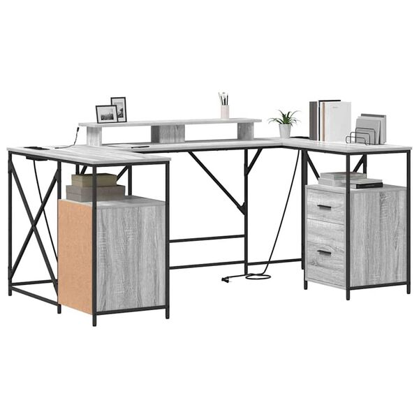 vidaXL Laud sahtliga Hall Sonoma 182 x 101 x 87,5 cm Tehispuit