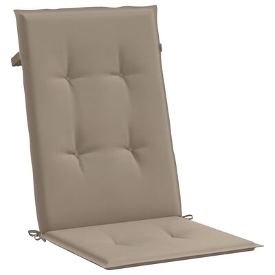 vidaXL kõrge seljatoega toolipadjad 4 tk pruunikas 120x50x3 cm, kangas