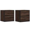 vidaXL Seinale kinnitatavad &ouml;&ouml;kapid 2 tk pruun tamm 40x31x39,5 cm