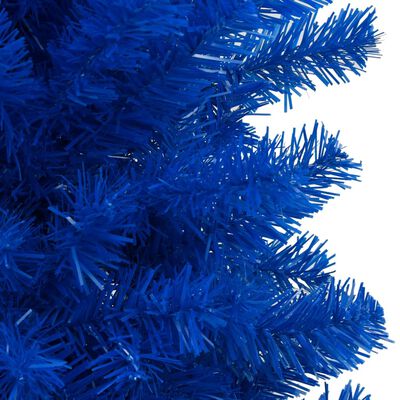 vidaXL valgustusega kunstkuusk kuulidega, sinine, 240 cm, PVC