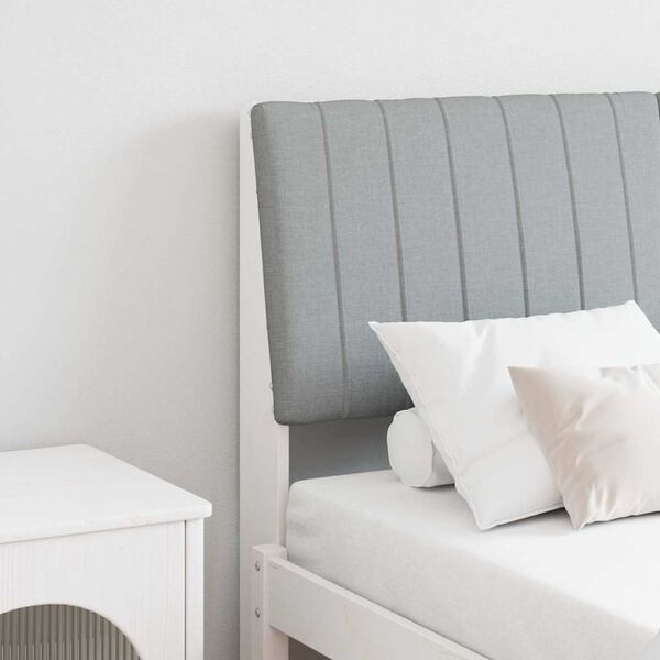 vidaXL Polsterdatud voodiots Helehall 135 cm Tahke m&auml;nd