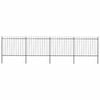 vidaXL aiapiire odaotsaga, terasest, 714,5 x 150 cm, must