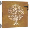 vidaXL aiav&auml;rav 85 x 100 cm corten terasest, puudisainiga