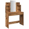 vidaXL Peegliga tualettlaud Old Wood 96x39x142 cm