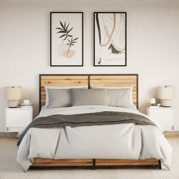 vidaXL seinale kinnitatavad öökapid LED-tuledega 2 tk, valge