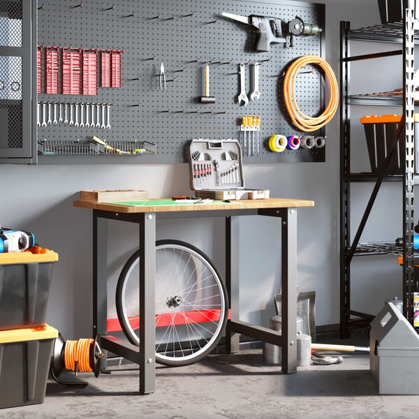 vidaXL töölaud, helepruun, 100x60x81,5 cm tammepuit ristkülikukujuline