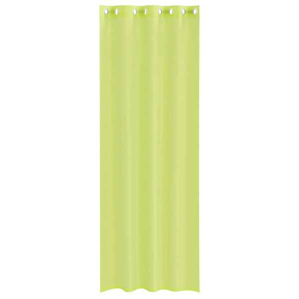 vidaXL Voile kardinad r&otilde;ngastega 2 tk Apple Green 140x260 cm