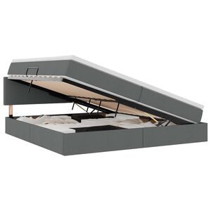 vidaXL LED-valgusega hoiuvoodi madratsiga Tumehall 200 x 200 cm kangas