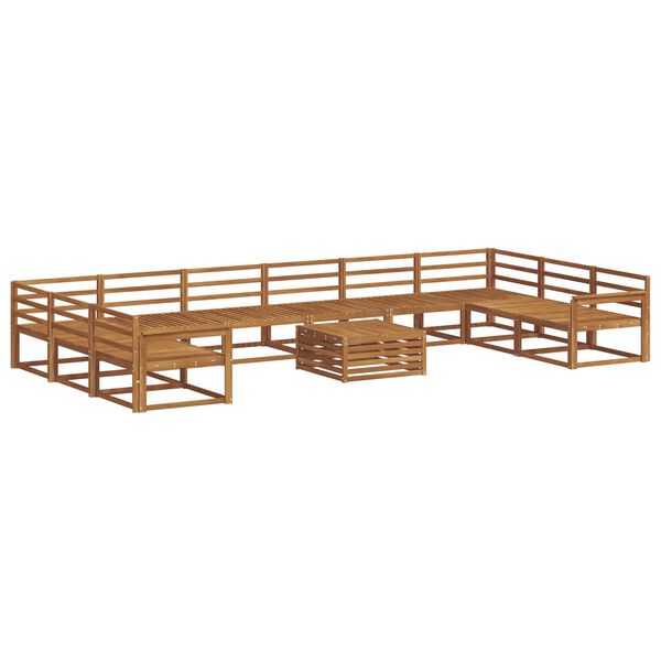 vidaXL V&auml;li diivanikomplekt 11 pcs Neutraalne Tugev akatsiapuu