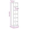 vidaXL CD-kapp Vana puit 21x20x88 cm Engineered Wood