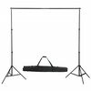 vidaXL fotostuudiokomplekt lambid, vihmavari, taustapilt ja reflektor