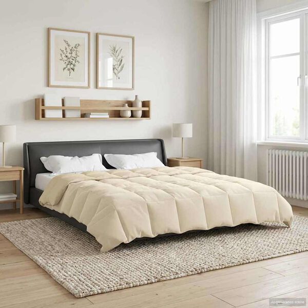 vidaXL Talve tek Rapistatud cream 200 x 220 cm Mikrokiud