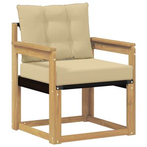 vidaXL &Otilde;uesohva Tugev acacia puit ja Textilene Valge